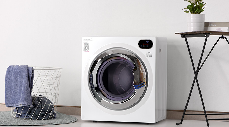 自然晾曬過的衣物灰塵多，家用衣物烘干機烘衣更干凈！